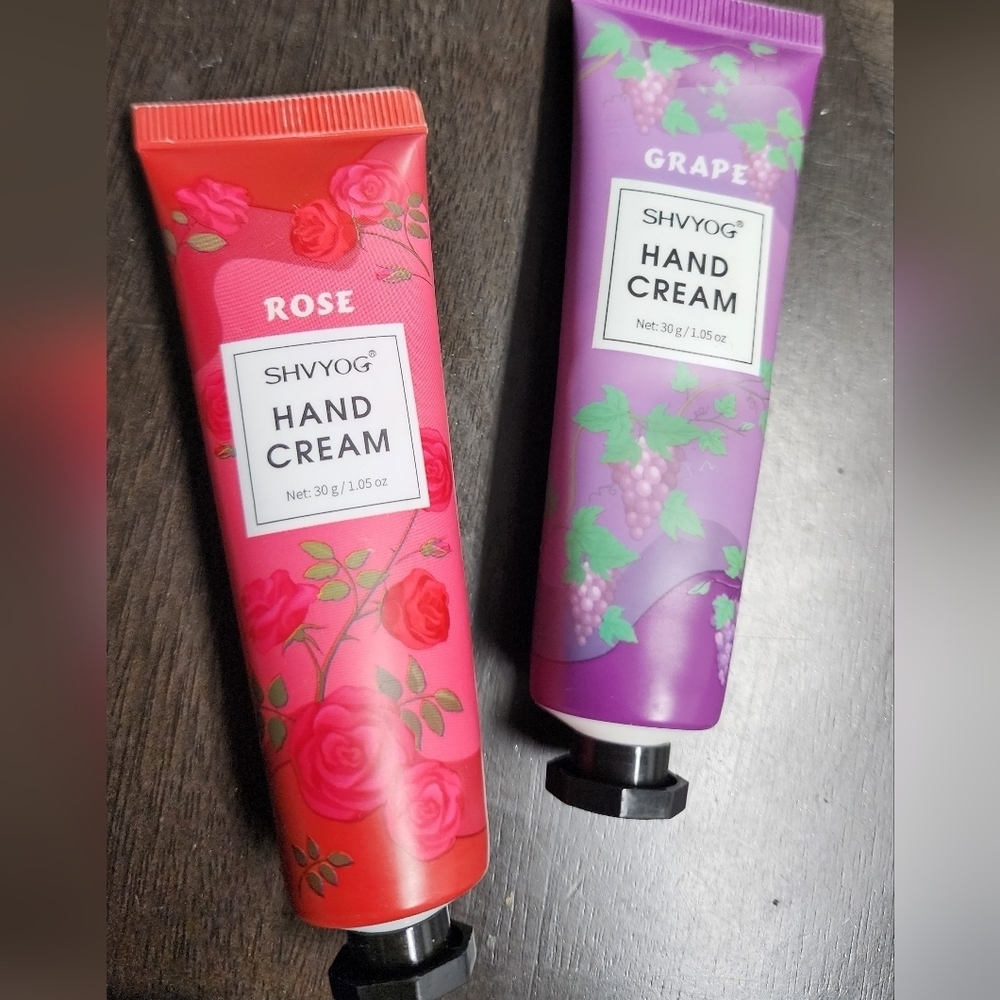 Rose and Grape Hand Cream Set Of 2 New